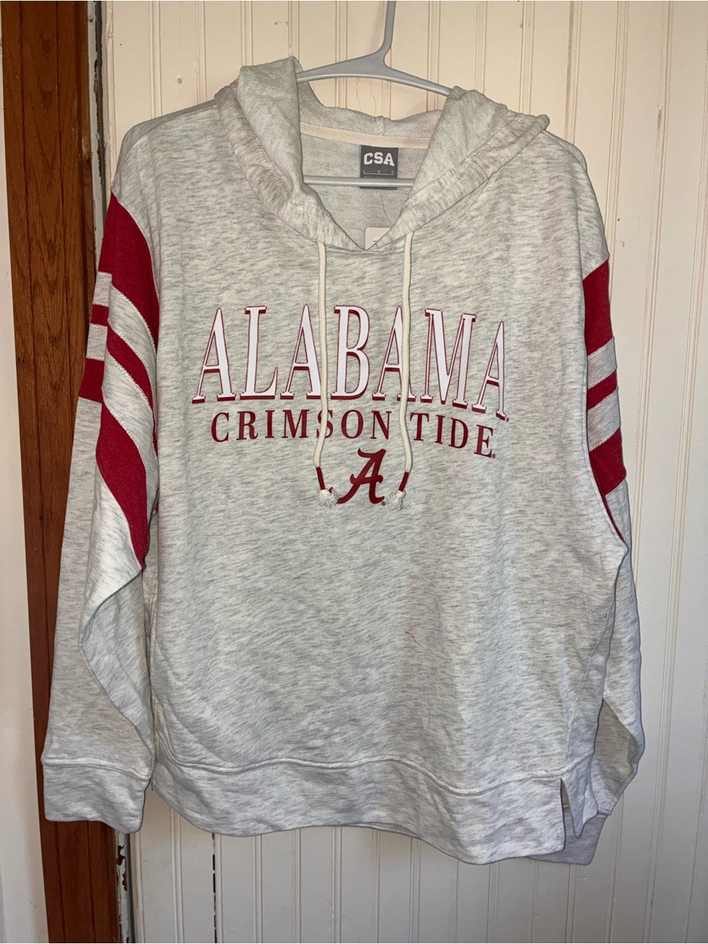 Alabama Crimson Tide Women's Gray & Crimson Hoodie Sweater